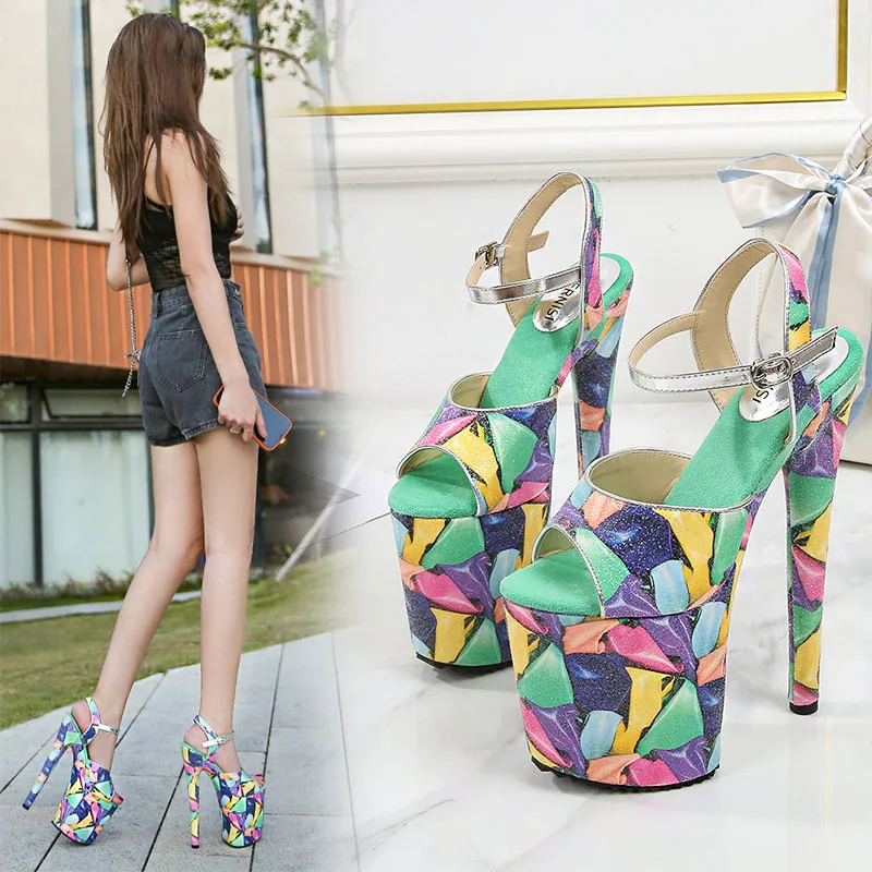 日本未入荷 22ヨーロッパとアメリカの女性モデルファッションショーセンチメートル小剣の靴男性と女性ナイトクラブ楽しい靴10センチメートルプラットフォームサンダル High Heels 販サイト Prietosroofing Com