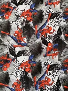 

110*50cm Avenger hero spider Cotton Fabric Baby Clothes/Diy Handmade Craft Bedding Home Cloth Purse Quilt