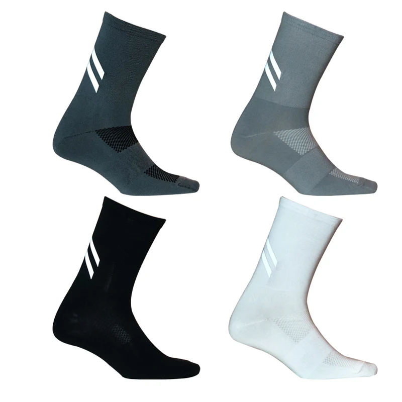 

Fashion Reflective Riding Bicycle Sports Socks Running Fitness Moisture Outdoor Wicking Hiking Lycra Foot Breathable Wear 2020