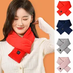 Usb Electric Heating Scarf Winter Warm Heated Scarf Couple Ski Cold Women Scarf Color Neck Scaves Ma R8o0