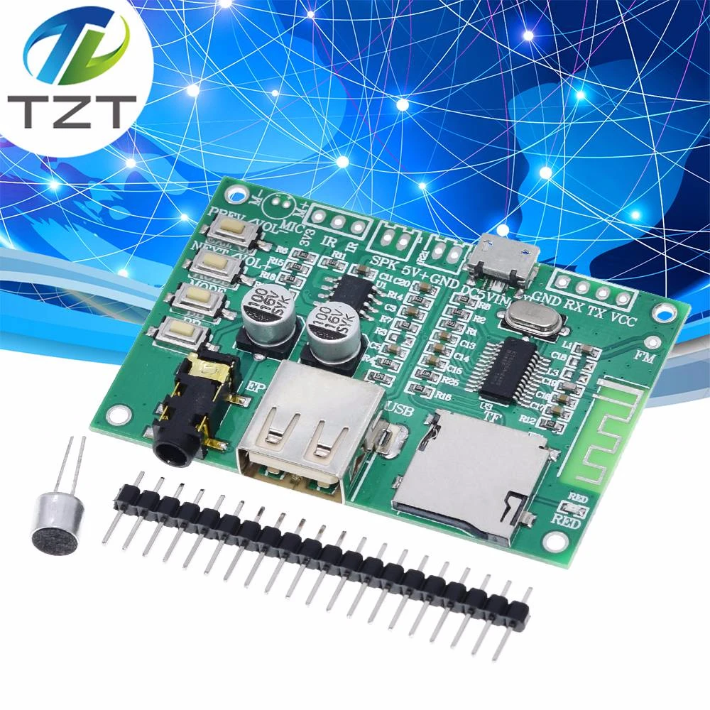 

BT201 Dual Mode 5.0 Bluetooth Lossless Audio Power Amplifier Board Module Tf Card U Disk Ble Spp Serial Port Transparent Trans