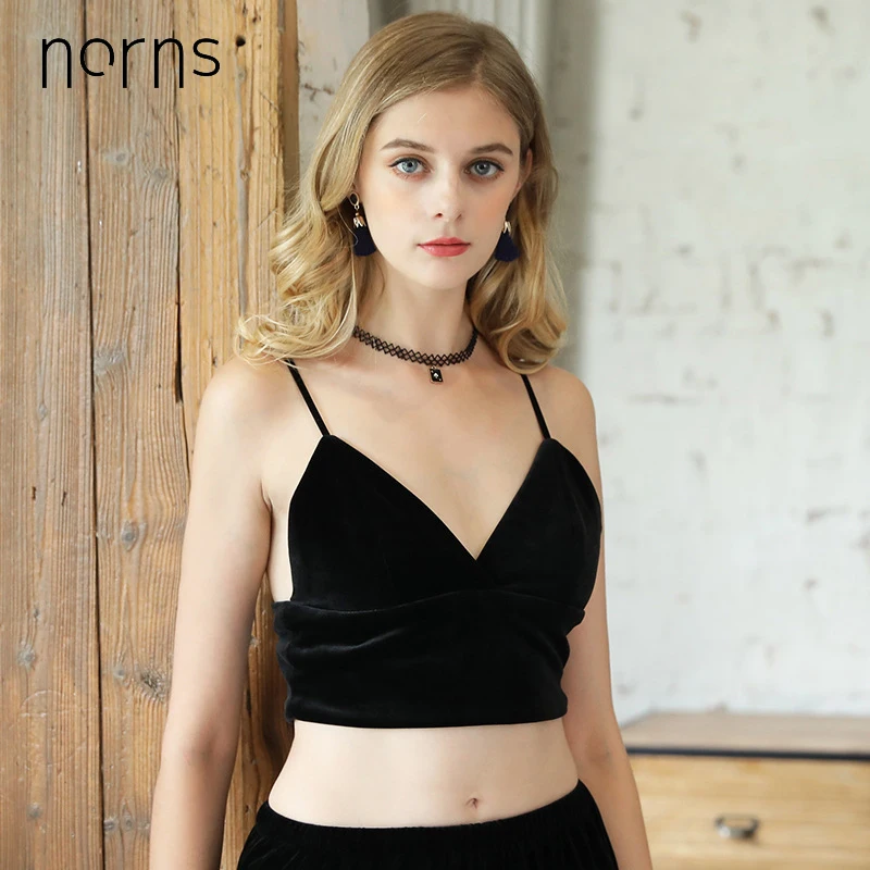 Norns Женская Золотая Бархатная Пижама осенняя и зимняя теплая майка Модная сексуальная пижама удобная домашняя Ночная одежда - Цвет: Черный