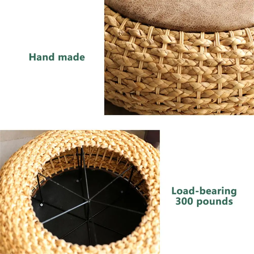 Подушка для занятий йогой утолщенные круглые кожаные коврики Cattail ротанг плетение футон для медитации отдых декоры дропшиппинг