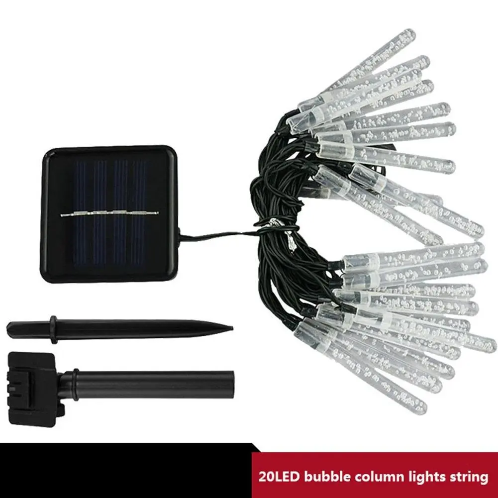 Солнечный 20LED свет кабель Icicles освещение цепи Открытый водонепроницаемый рождественские праздники бар вечерние светодиодная гирлянда