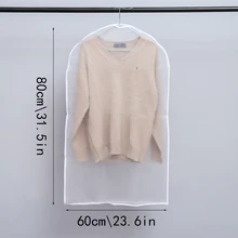  Clothes Dust Cover Storage Bag Transparent Suit Coat Coat Dust Jacket Waterproof Household Wardrobe Storage Jacket Clothing Box 