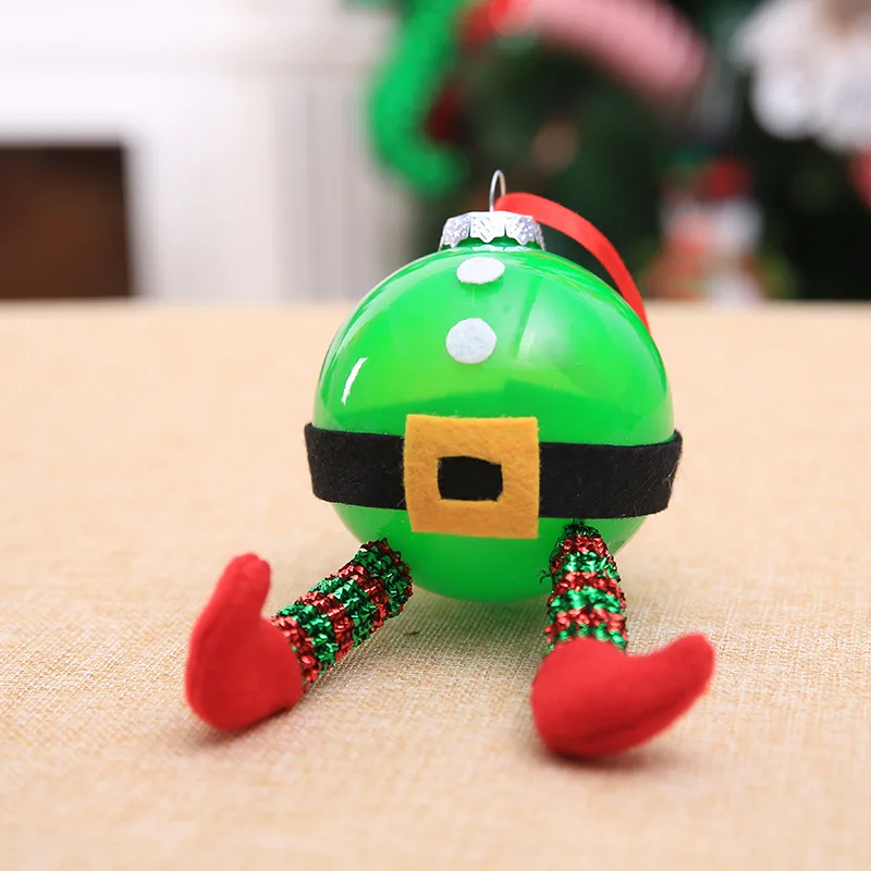 1pcs green (No LED) Светодиодный Рождественский орнамент Единорог Рождественский шар ночник Рождественская елка Висячие Подвески рождественские украшения для подарки для дома - Цвет: 1pcs green (No LED)