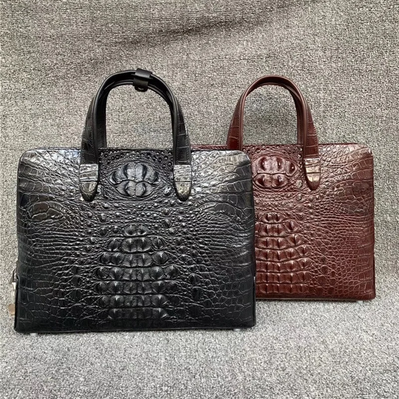 Замок с паролем на молнии из натуральной крокодиловой кожи 14 ''портфель для