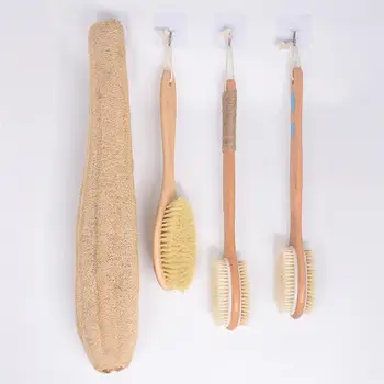 

1Pc Antiskid Silicone Bath Brush Double-sided Soft Hard Bristle Massage Brush Shower Health Care Comb for Home Bathroom