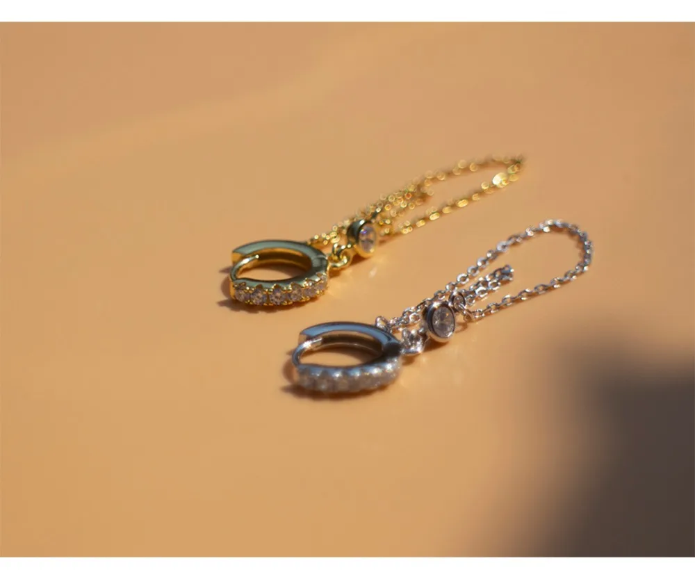 Серьги из стерлингового серебра 925 пробы, модные длинные французские Серьги-капельки с циркониевой звездой и кисточкой, милые трендовые женские серебряные ювелирные изделия для ушей