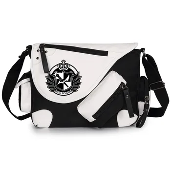 

Cartoon Danganronpa Black Canvas Casual Zipper Handbag Shoulder Bag Crossbody Bags Schoolbags Messenger Bags