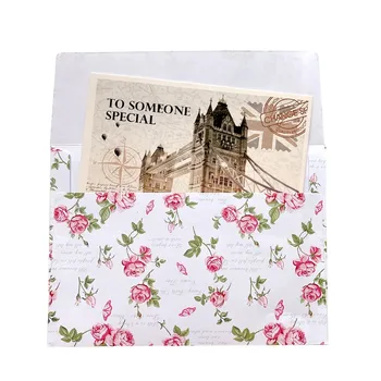 

50 pcs/pack Pastoral elegant floral envelope retro Chinese style Writing stationery free shipping