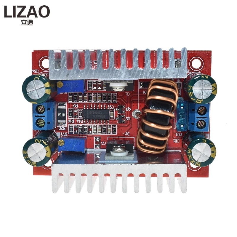 DC 400W 15A Step-up przetwornik podwyższający napięcie prądu stałego zasilania sterownik LED 8.5-50V do 10-60V napięcia ładowarka Step Up moduł DC 400W 15A Step-up przetwornik podwyższający napięcie prądu stałego zasilania sterownik LED 8.5-50V do 10-60V napięcia ładowarka Step Up moduł