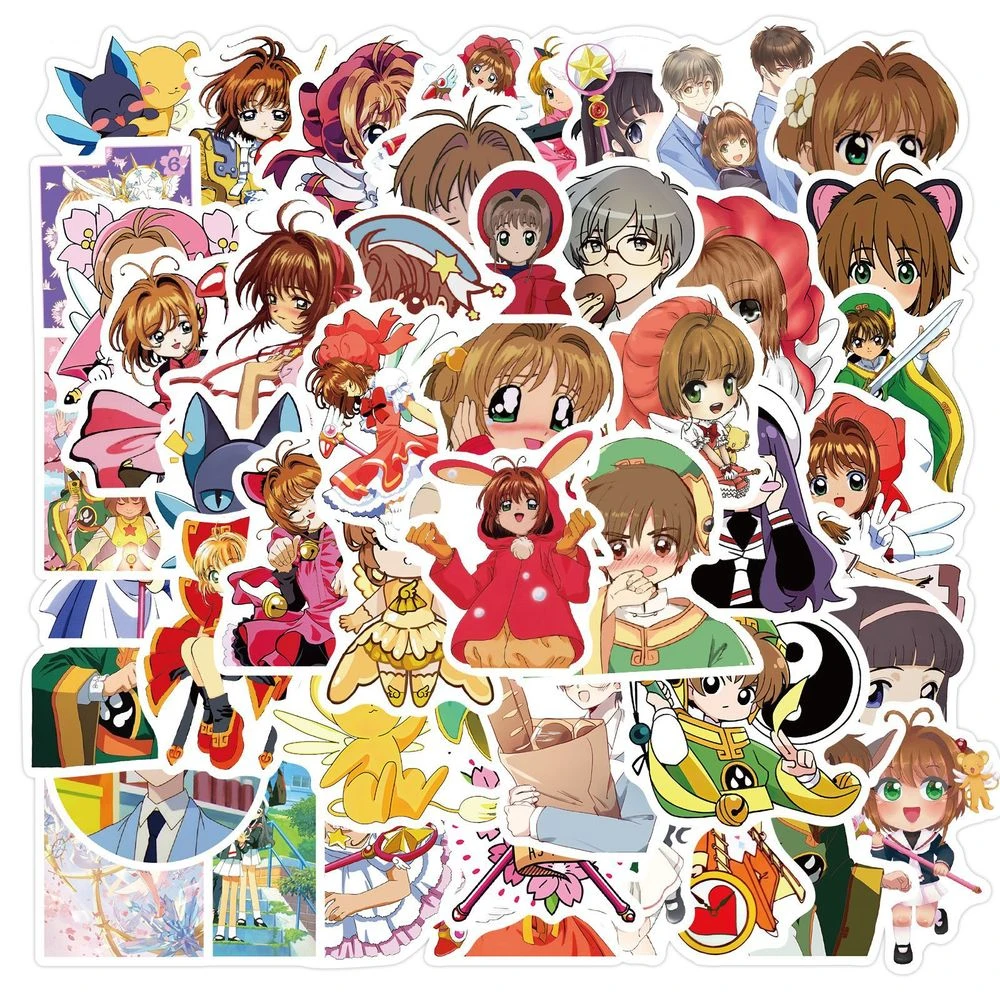 50Pcs Anime Card Captor Sakura Toy Stickers Tarot Graffiti Creative  Suitcase for Laptop Phone Luggage Accessories Sticker|Stickers| - AliExpress