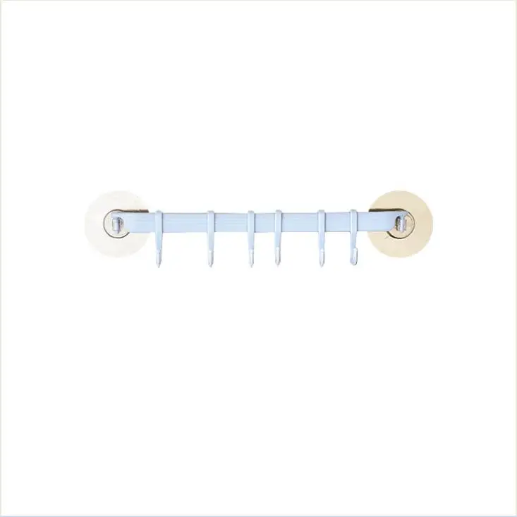 Plastic Coat Robe Hat Clothes Wall Mount Hanger Hanging Towel Rack 6 Hooks Decoration - Цвет: Синий