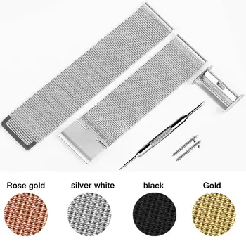 

18 20 22mm Universal Mesh Milanese Stainless Steel Metal Watch Band Wrist Band Strap Unisex Replacement for Smart Watch