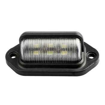 

2 Pcs 6 LEDs 12V License Plate Light License Plate Light Rear Light Trailer Step Lamp Waterproof for Car Boat RV Truck New