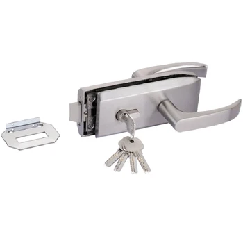 

Glass Door Lock W Key Swing Door and Sliding Door Aluminum Frameless Glass Door Lock, High Partition Door Lock