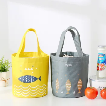

Portable Round Lunch Bag Cute Picnic Food Box Handbag School Food Storage Bags For Kids Women Girls Ladies Men Children Picnic
