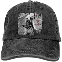 Ulongpoq унисекс Lita Ford живая как беглый хлопок бейсбольная кепка мыть Окрашенные мяч папа шляпа Регулируемый черный