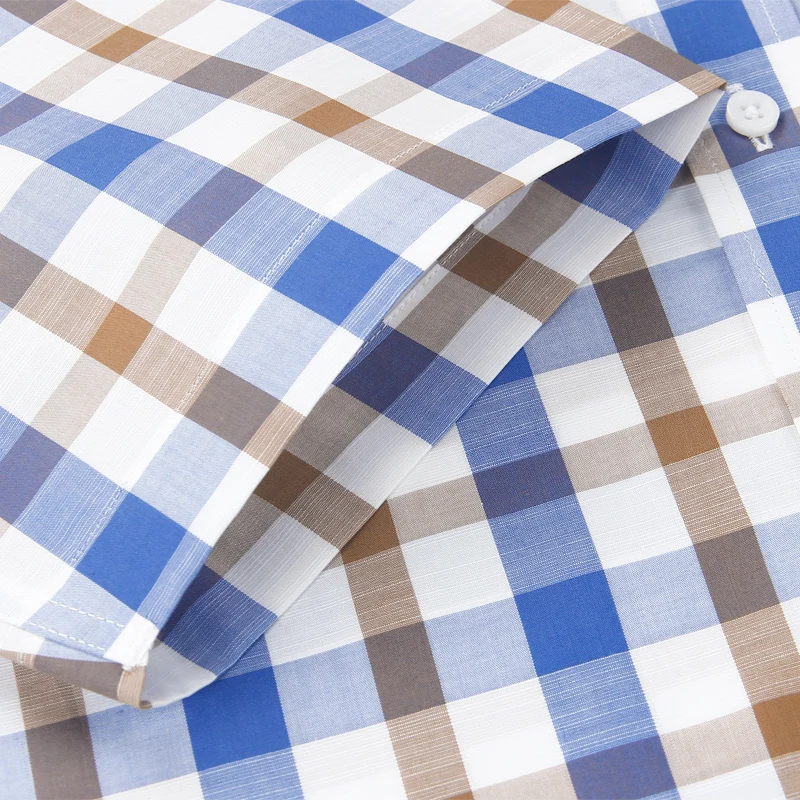 Smartfive мужские рубашки 75% хлопок 25% полиэстер Camisa Masculina новые мужские рубашки с коротким рукавом повседневные рубашки в клетку бренд