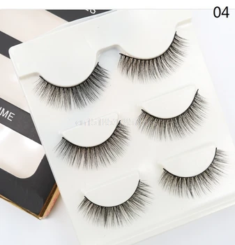 

New 3 pairs fake mink eyelashes natural long makeup 3d mink lashes faux eyelashes extension eyelashes for beauty