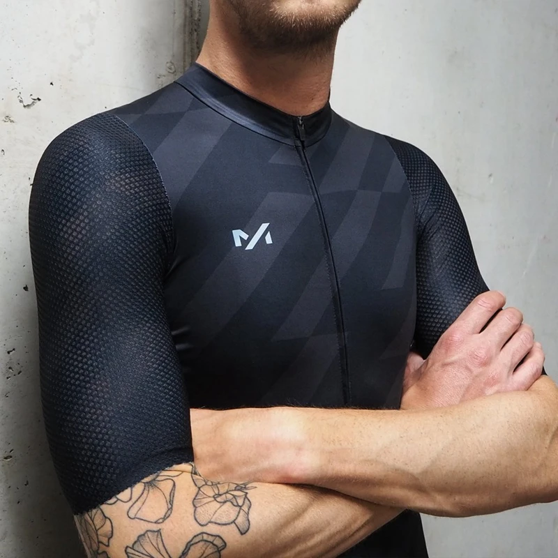 

Breathable cycling jersey men 2019 New air mesh sleeve cycle wear Black MTB RBX racing clothing tops quick dry bike sportwear