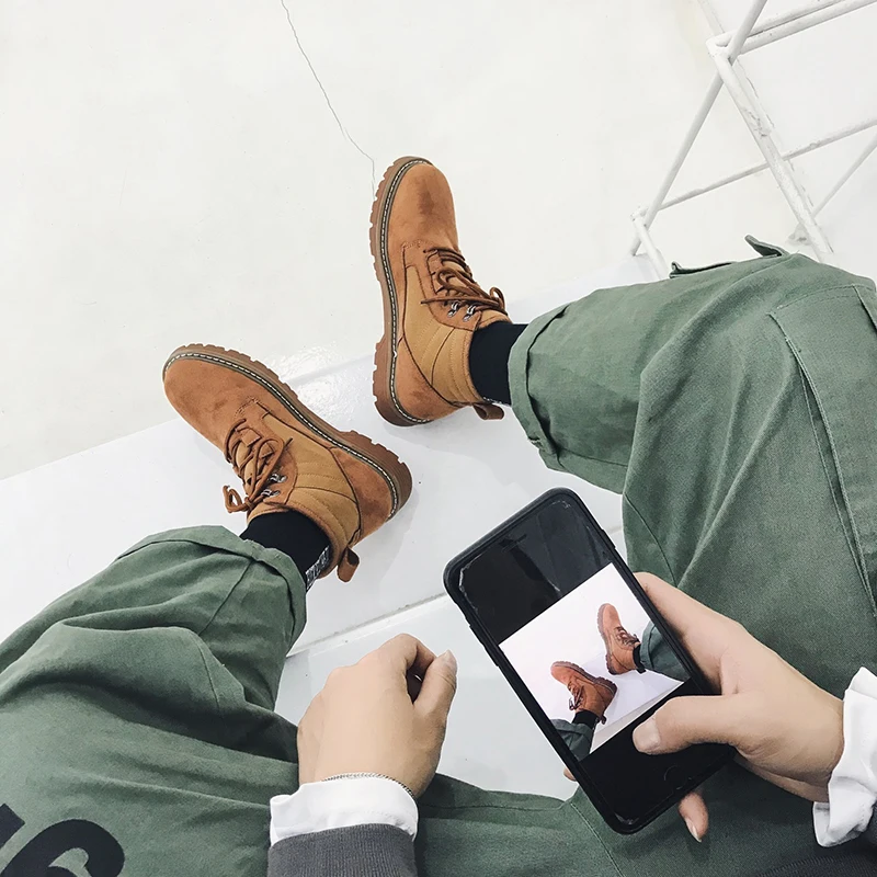 Men Ankle boots Men's plush warm Fashion Snow Boots Shoes Winter Sneakers lace up Men Shoes Winter Boots Black Blue Footwear a4