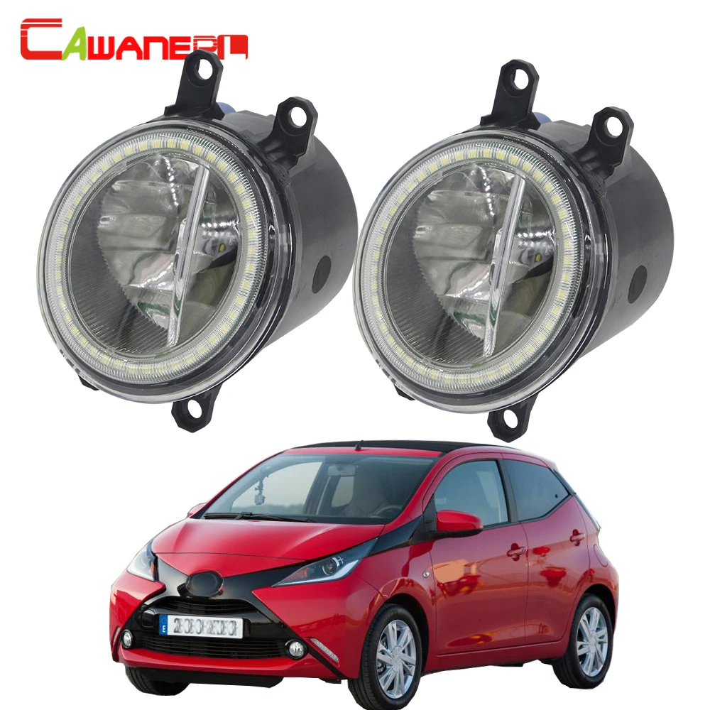 Дневные ходовые огни Cawanerl светодиодсветодиодный лампы для автомобилей Toyota Aygo (_ B4