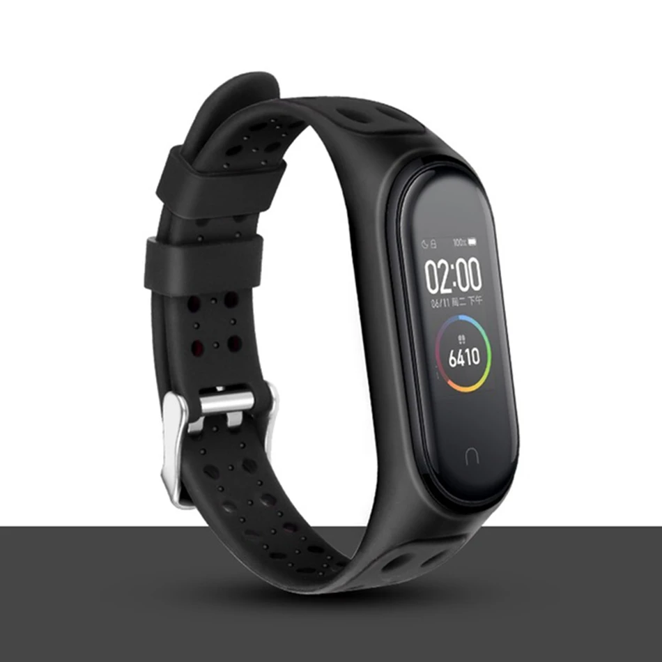 Style3 Black Black Защитный mi Band 4 3 ремешок на запястье для Xiaomi mi 3 4 Браслет Силиконовый mi Band 3 4 NFC Аксессуары смарт mi 4 браслет - Цвет: Style3 Black Black