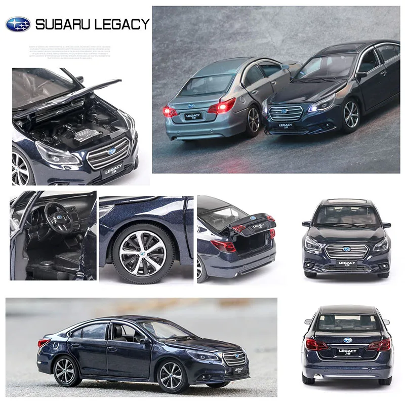 1:32 Subaru Legacy Alloy Diecast Toy Vehicle Model Car High Simitation With Light/Sound Cars Toys For Children Kids Xmas Gifts