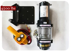 Treuil électrique pour véhicule tout terrain, 12v/24v, 4500 lbs, dispositif d'auto sauvetage, grue à bord 