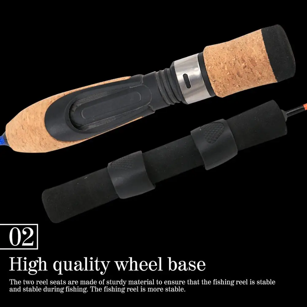 Winter Ice Fishing Rod Combo Mini Pole Lure 41/50cm Retractable Carbon Fishing Rod Reel Set With Spinning Reel Ice Fishing Wheel
