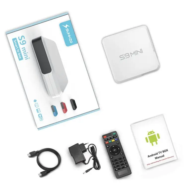 S9 Мини Смарт ТВ приставка Android 9 0 Amlogic S905W Четырехъядерный 4K HD медиаплеер 2 4 ГГц WiFi
