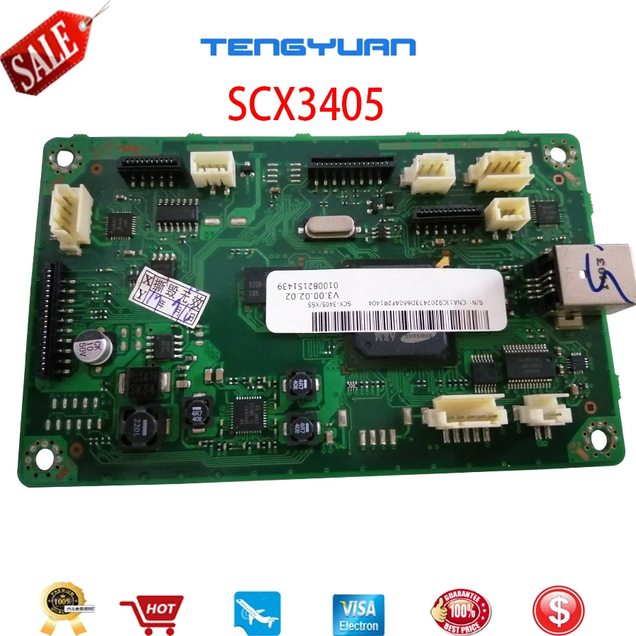 2 X JC41-00719A логика материнская плата для samsung SCX-3405 SCX-3406W SCX-3405W SCX 3405W 3405 3406W 3406 форматирования Boardprinter запчасти