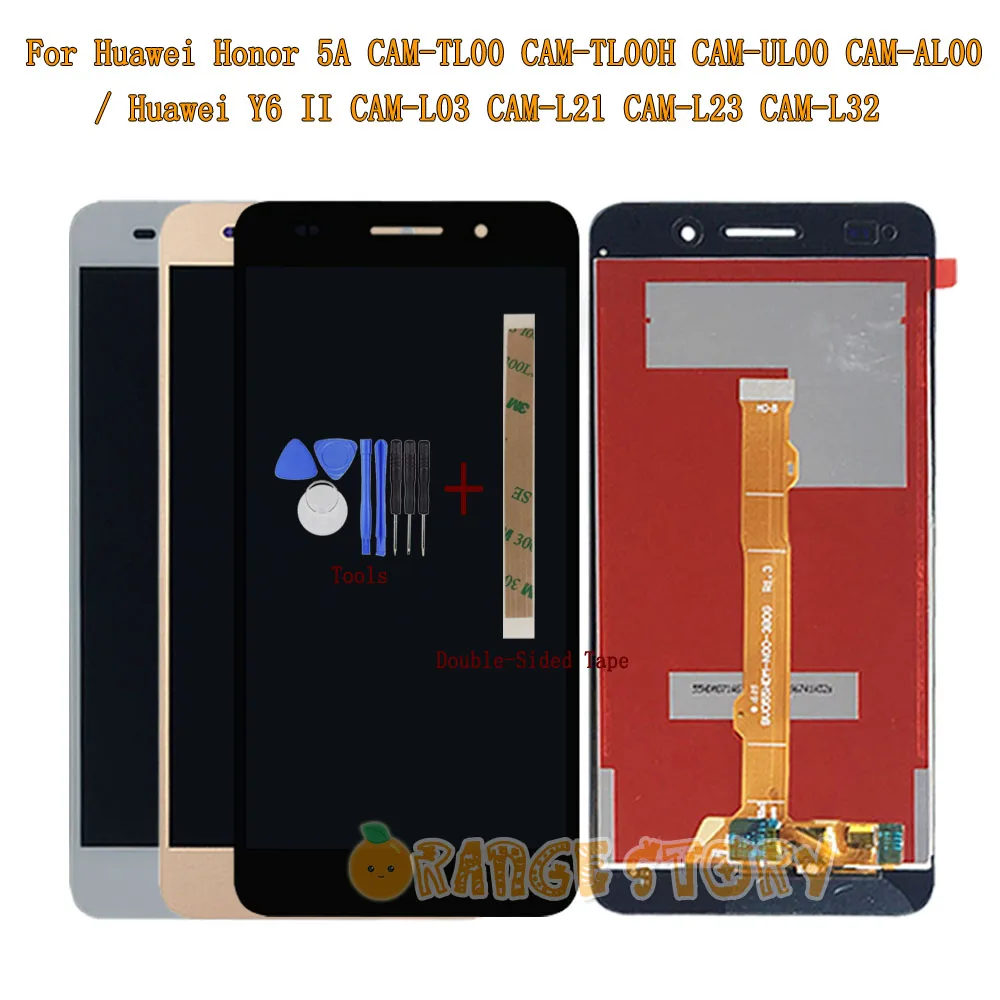 

New 5.5 inch Full LCD Display Touch Screen Digitizer Assembly For Huawei Y6 II Y6II CAM-L03 CAM-L21 CAM-L23 / Honor 5A CAM-AL00