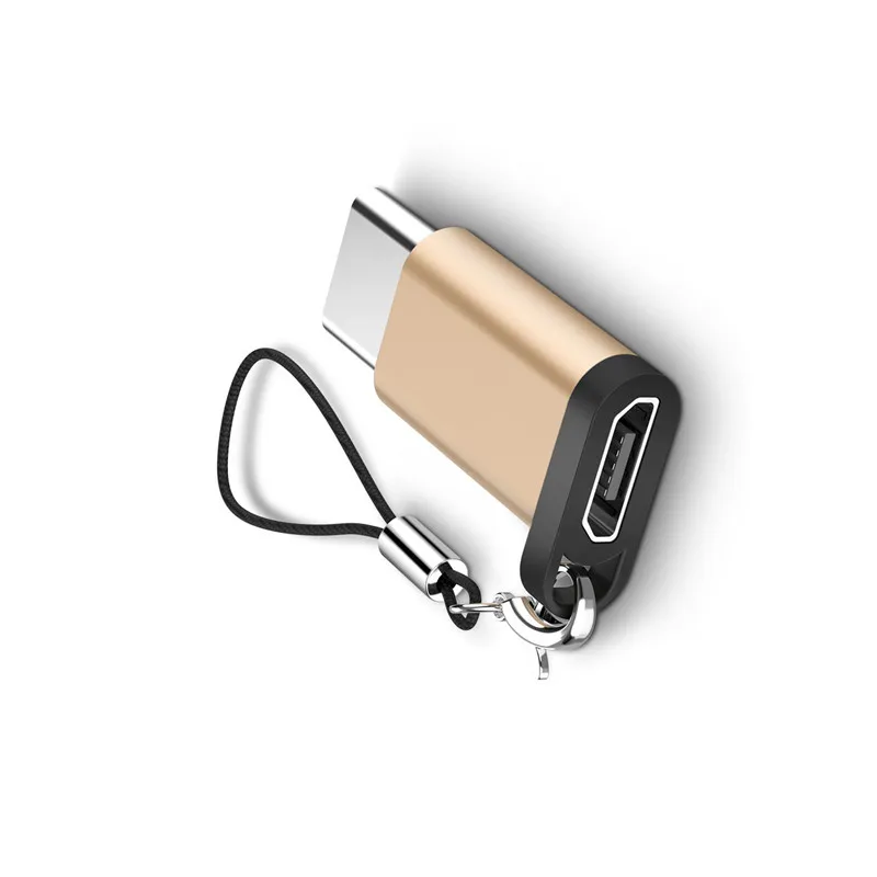 Usb type C штекер Micro USB Женский адаптер usb type-C поддержка OTG для Xiaomi 4C/LeTV/huawei/htc Oneplus LG планшет - Цвет: Gold