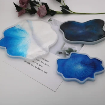 

Agate Coasters Resin Casting Mold Silicone Jewelry Making Epoxy Mould Craft Tools Easy to use and clean