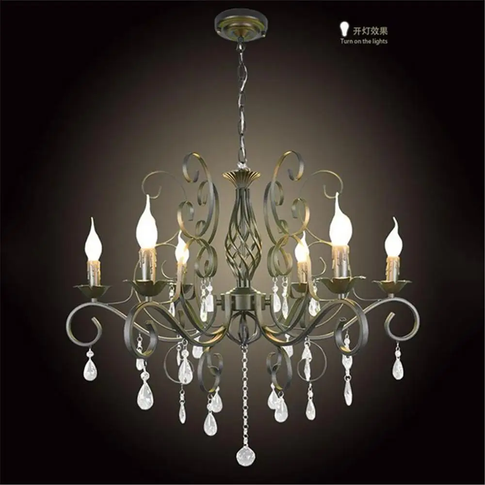 Скандинавские винтажные Люстры Европейский стиль lustre lamp ресторанный бар кованая