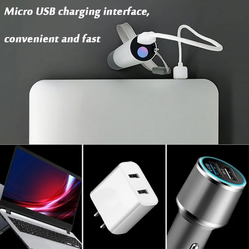 Светодиодный мини фонарик с зарядкой от Usb 3 режима телескопический зум