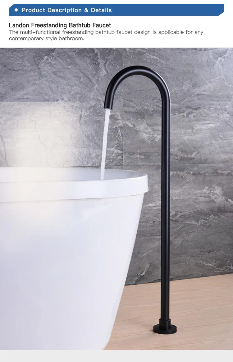 High Quality New Chrome Brass Goose Neck cUpc Bathtub Faucet Bathroom Products