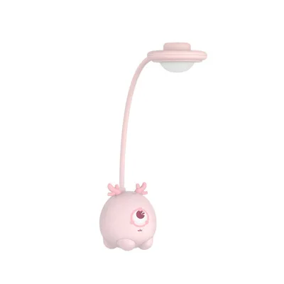 Розовый NEWKBO мультфильм Силиконовые Монстр с одним глазом Пресс Сенсор USB светодиодный ночной Светильник для детей, для малышей и детей постарше 3 режима защита глаз - Испускаемый цвет: Розовый