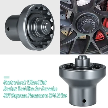 

Hot Car Centre Lock Wheel Nut Socket Tool Fits for Porsche 991 Cayman Panamera 3/4 Drive