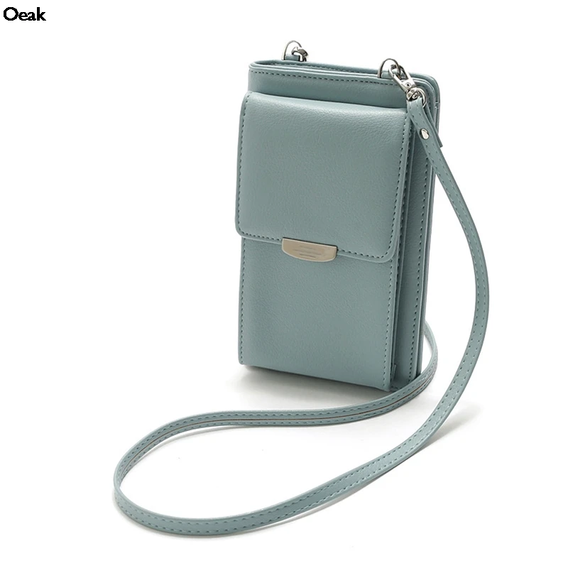 

Oeak 2019 New Fashion PU Leather Solid Women Clutch Bag Cute Long Mini Crossbody Shoulder Bag Large Capacity Phone Cash Wallet