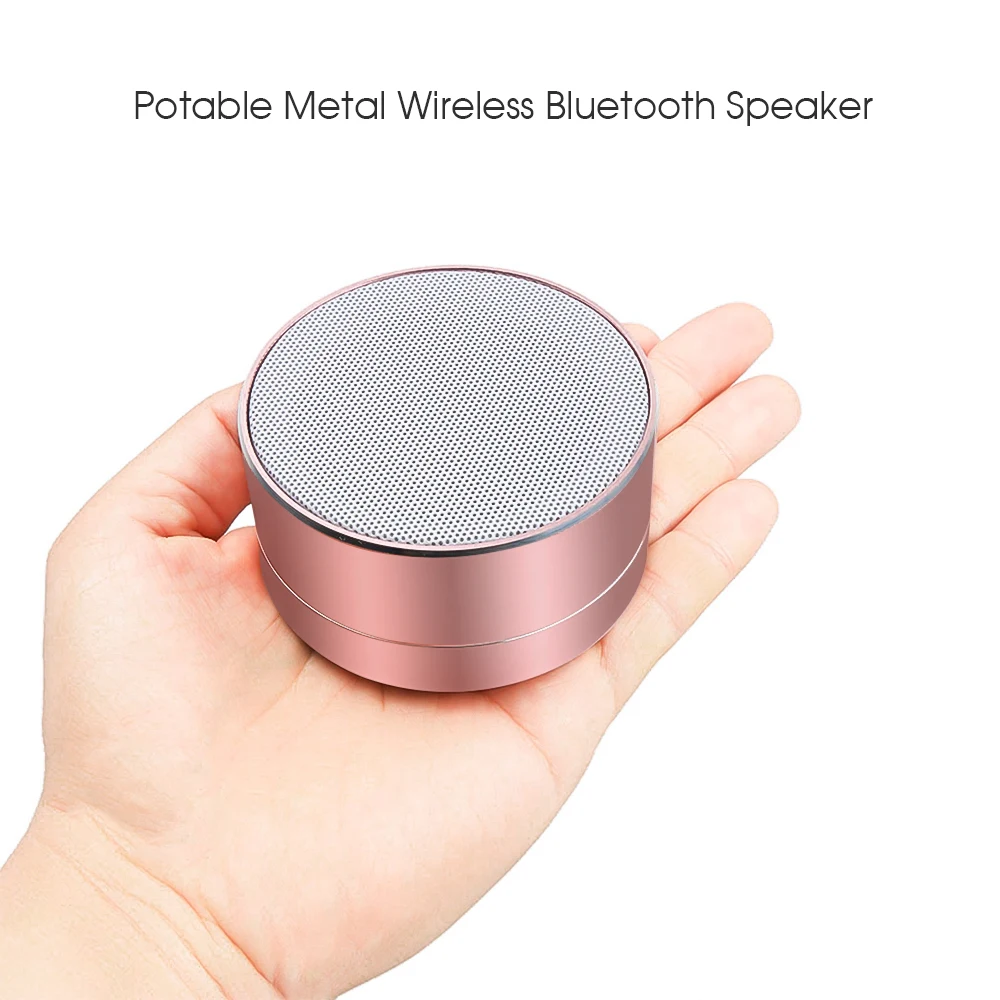 Мини металлический беспроводной Bluetooth динамик портативный стерео звук динамик аудио музыкальный плеер Поддержка TF USB AUX
