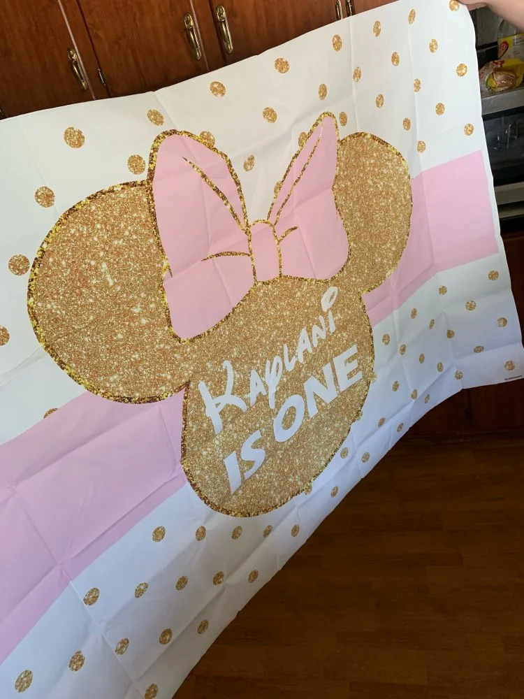 Фон для фотосъемки Baw Gold Dot Minnie mouse фотостудия на заказ день рождения фоновое украшение для вечеринки