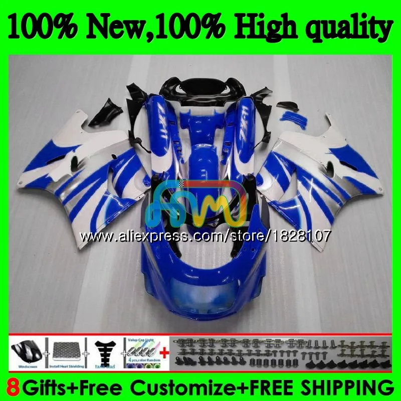 Корпус для KAWASAKI ZX-11R ZZR 1100ZZR1100 ZX11 R ZZR-1100 7BS. 66 ZX-11 ZX 11R ZX11R 90 91 92 1990 1991 Синий Белый 1992 обтекатель