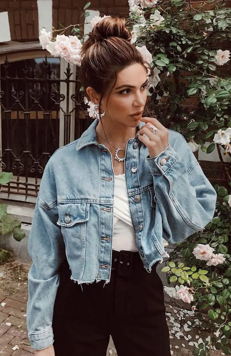 crop top jean jacket