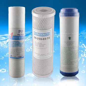 

3pcs/lot Water Purifier Filters Replaced Parts 10 inch GAC PP+UDF+CTO Block Water Filter Cartridge Replacement
