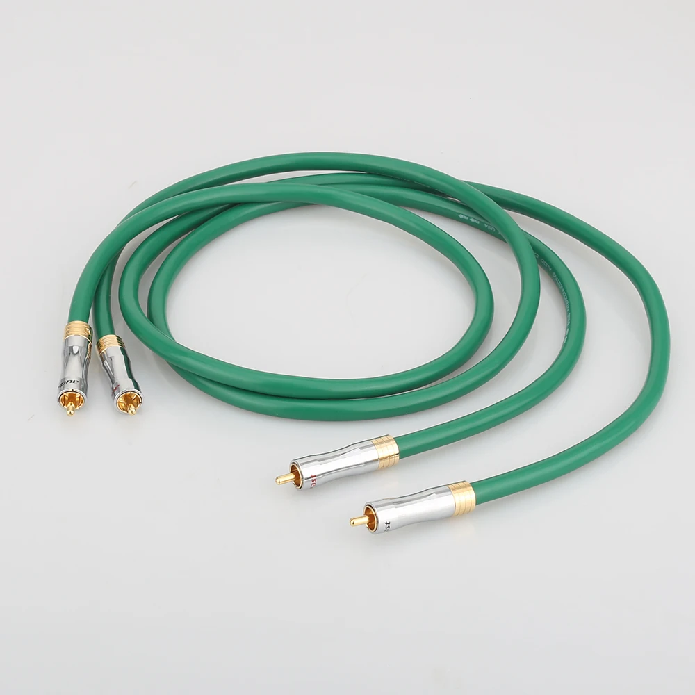 Пара Audiocrast A54 с позолоченным RCA разъемом A082 4N медный Соединительный аудио кабель