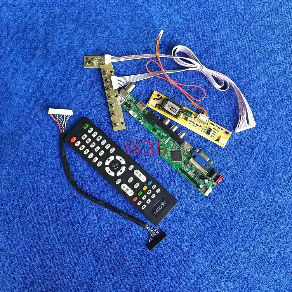Analog Fit M185B1/MT185GW01/M185XW01/TMS185WX1 1366*768 AV VGA USB HDMI-compatible LCD screen drive board 2-CCFL 30 Pin LVDS kit |